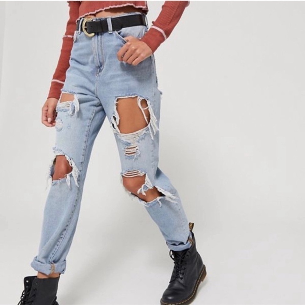 Urban Outfitters BDG Distressed High Rise Mom Jeans